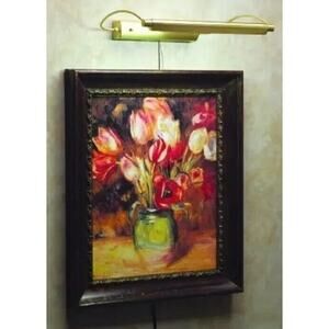 OttLite T17PB4 Libson Art‎ Light Frame Lamp Polished Brass True Color Ott-lite